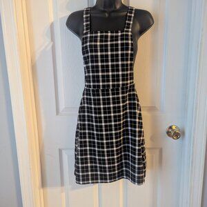 Bebop overall dress black and white - Medium